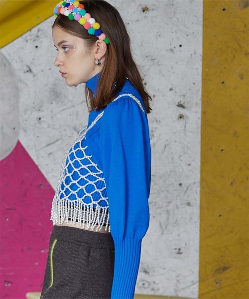 miette(ミエット)の「パールビスチェ(Tシャツ/カットソー・レディース・オフホワイト/ブルー/ピンク・FREE)」の14枚目の写真