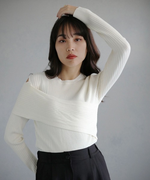 新品未使用 シェリエ sheller シンプルリブニット cheriella ニット セーター 「cheriella」WEB限定ポロランダム