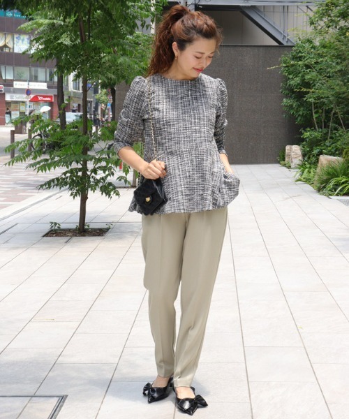 25ss 正規品 新品 MARK&LONA CDE テーパードパンツ 48 prose verse パンツ ハート柄センタープレステーパードパンツ