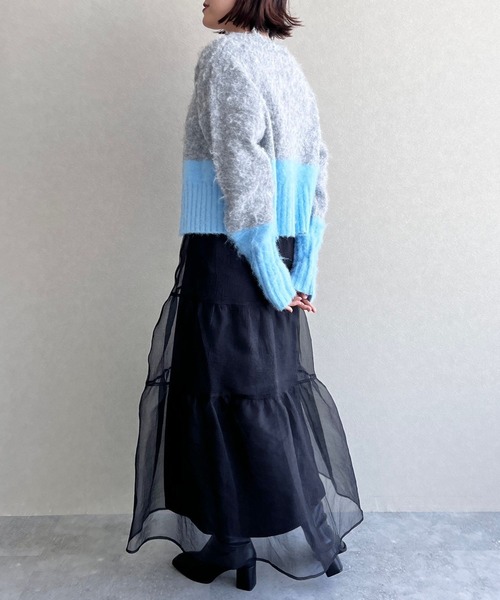 LOWRYS FARM（ローリーズファーム）の「オーガンジーボリュームスカート　973012（スカート・レディース・グレー/アイボリー/ブラック/ブラウン・FREE）」の12枚目の写真