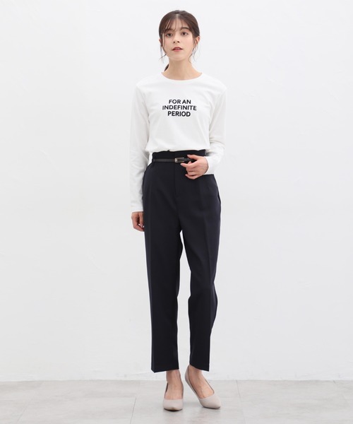 Honeys(ハニーズ)の「ベルト付テーパードパンツ(スラックス・レディース・ネイビー/ブルー/ブラック/モカ/チャコールグレー・M/LL/S/L)」の8枚目の写真