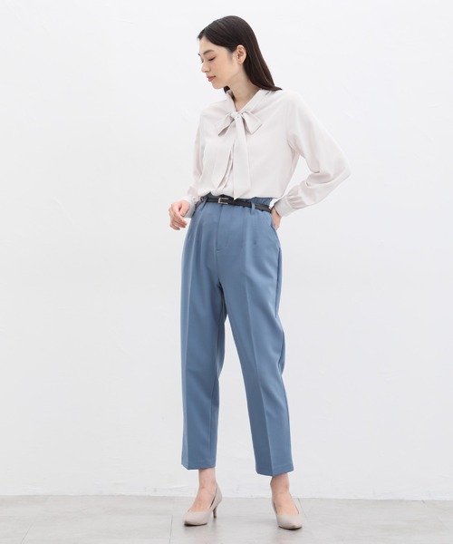 Honeys(ハニーズ)の「ベルト付テーパードパンツ(スラックス・レディース・ネイビー/ブルー/ブラック/モカ/チャコールグレー・M/LL/S/L)」の10枚目の写真