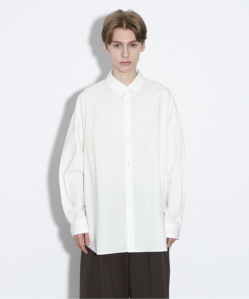 tk.TAKEO KIKUCHI（ティーケータケオキクチ）の「◆スーピマコットンビッグシャツ（シャツ/ブラウス・メンズ・ホワイト/ベージュ/ブラック・03/01/02）」の5枚目の写真