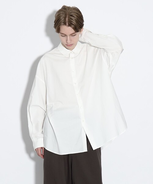 tk.TAKEO KIKUCHI（ティーケータケオキクチ）の「◆スーピマコットンビッグシャツ（シャツ/ブラウス・メンズ・ホワイト/ベージュ/ブラック・03/01/02）」の19枚目の写真