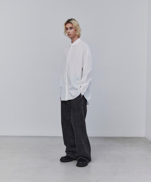 tk.TAKEO KIKUCHI（ティーケータケオキクチ）の「◆スーピマコットンビッグシャツ（シャツ/ブラウス・メンズ・ホワイト/ベージュ/ブラック・03/01/02）」の22枚目の写真