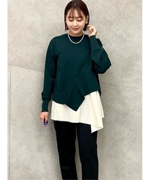 CAST: | 【1枚で着映える】シャツコンビデザインニット(ニット/セーター)