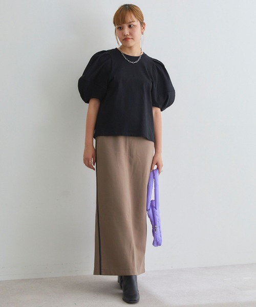 ELLEgirl(エルガール)の「コクーンスリーブT【ELLEgirl/エル ガール】(Tシャツ/カットソー・レディース・オフホワイト/ブルー/ブラック・FREE)」の5枚目の写真