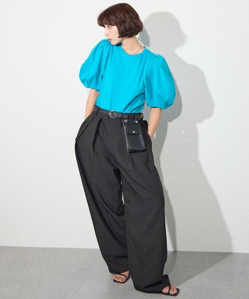 ELLEgirl(エルガール)の「コクーンスリーブT【ELLEgirl/エル ガール】(Tシャツ/カットソー・レディース・オフホワイト/ブルー/ブラック・FREE)」の10枚目の写真