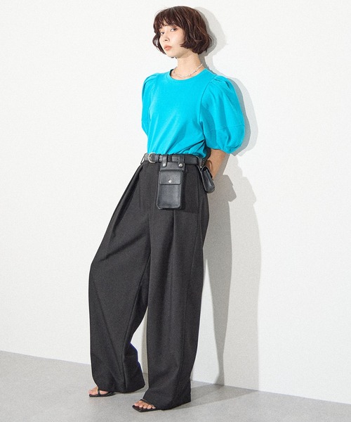 ELLEgirl(エルガール)の「コクーンスリーブT【ELLEgirl/エル ガール】(Tシャツ/カットソー・レディース・オフホワイト/ブルー/ブラック・FREE)」の11枚目の写真