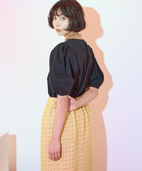 ELLEgirl(エルガール)の「コクーンスリーブT【ELLEgirl/エル ガール】(Tシャツ/カットソー・レディース・オフホワイト/ブルー/ブラック・FREE)」の20枚目の写真