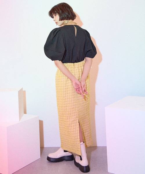 ELLEgirl(エルガール)の「コクーンスリーブT【ELLEgirl/エル ガール】(Tシャツ/カットソー・レディース・オフホワイト/ブルー/ブラック・FREE)」の21枚目の写真