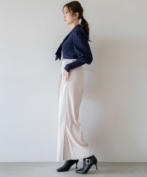 NOELA(ノエラ)の「サイドプリーツワイドパンツ(その他パンツ・レディース・ブラック/ピンク/オフホワイト・S/M)」の8枚目の写真