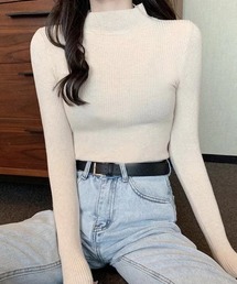 ハイネックニットプルオーバー