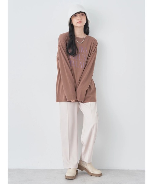 earth music&ecology(アースミュージックアンドエコロジー)の「CA IRA MIEUX DEMAIN ロンT(Tシャツ/カットソー・レディース・ブラウン/ブラック/オフホワイト・FREE)」の11枚目の写真