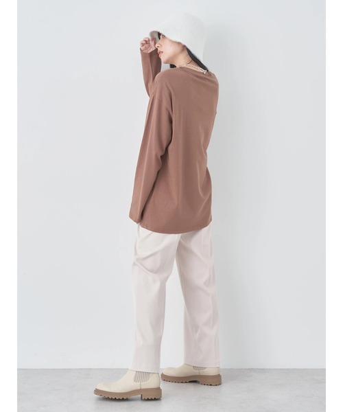 earth music&ecology(アースミュージックアンドエコロジー)の「CA IRA MIEUX DEMAIN ロンT(Tシャツ/カットソー・レディース・ブラウン/ブラック/オフホワイト・FREE)」の13枚目の写真