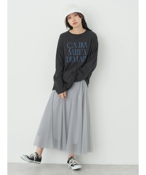 earth music&ecology(アースミュージックアンドエコロジー)の「CA IRA MIEUX DEMAIN ロンT(Tシャツ/カットソー・レディース・ブラウン/ブラック/オフホワイト・FREE)」の15枚目の写真