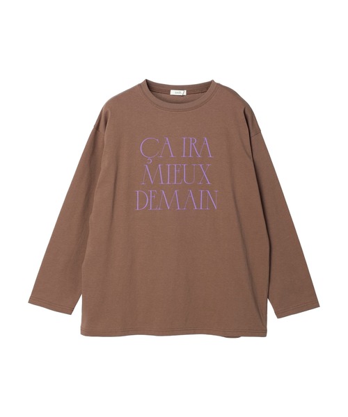 earth music&ecology(アースミュージックアンドエコロジー)の「CA IRA MIEUX DEMAIN ロンT(Tシャツ/カットソー・レディース・ブラウン/ブラック/オフホワイト・FREE)」の21枚目の写真