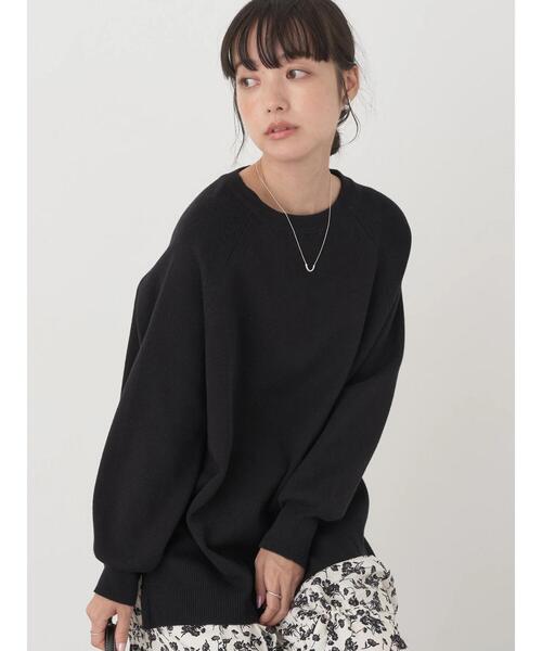 earth music&ecology(アースミュージックアンドエコロジー)の「サイドスリットルーズチュニック(チュニック・レディース・アイボリー/ブラック/ピンク/ブルー・FREE)」の2枚目の写真