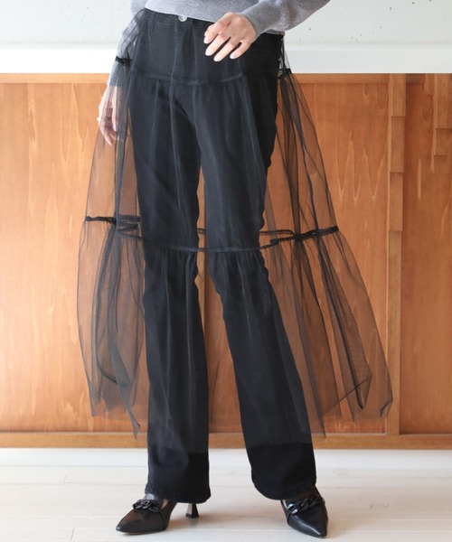 SETUP7（セットアップセブン）の「SWEET 掲載アイテム 谷まりあさん着用！ふわっと愛らしく♪【SETUP7】-special- クラシカルシアーティアードチュールロングスカート Classic sheer tiered tulle long skirt（スカート・レディース・ライトブラウン/ライトピンク/ブラック・FREE）」の21枚目の写真