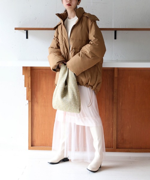 SETUP7（セットアップセブン）の「SWEET 掲載アイテム 谷まりあさん着用！ふわっと愛らしく♪【SETUP7】-special- クラシカルシアーティアードチュールロングスカート Classic sheer tiered tulle long skirt（スカート・レディース・ライトブラウン/ライトピンク/ブラック・FREE）」の14枚目の写真