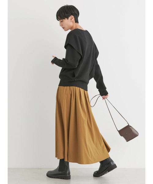 AMERICAN HOLIC（アメリカンホリック）の「バイパチ袖フリルニットプルオーバー（ニット/セーター・レディース・アイボリー/ブラック・M/L）」の10枚目の写真