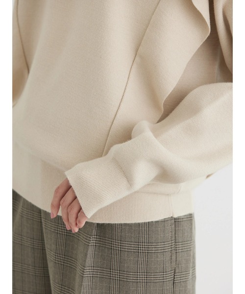 AMERICAN HOLIC（アメリカンホリック）の「バイパチ袖フリルニットプルオーバー（ニット/セーター・レディース・アイボリー/ブラック・M/L）」の17枚目の写真