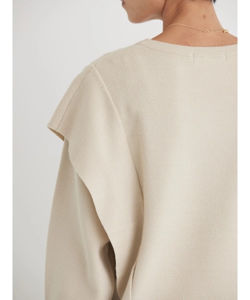 AMERICAN HOLIC（アメリカンホリック）の「バイパチ袖フリルニットプルオーバー（ニット/セーター・レディース・アイボリー/ブラック・M/L）」の18枚目の写真