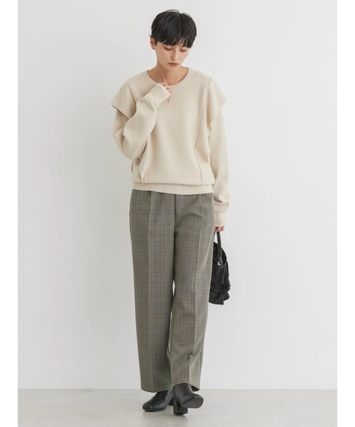 AMERICAN HOLIC（アメリカンホリック）の「バイパチ袖フリルニットプルオーバー（ニット/セーター・レディース・アイボリー/ブラック・M/L）」の19枚目の写真