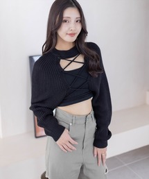 clear | フロントスピンドルショート丈ニット≪2023AW新作≫(ニット/セーター)