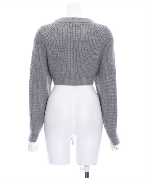 clear（クリア）の「フロントスピンドルショート丈ニット（ニット/セーター・レディース・アイボリー/ブラック/グレー・F）」の12枚目の写真