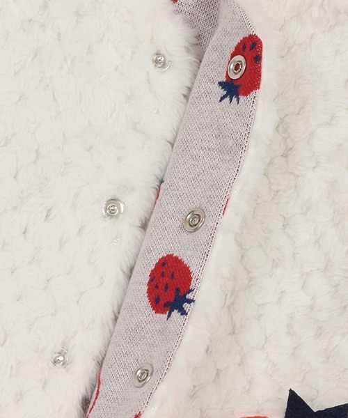 baby cheer（ベイビーチアー）の「いちごジャカードベスト（ベスト・キッズ・キナリ・70-90cm）」の5枚目の写真