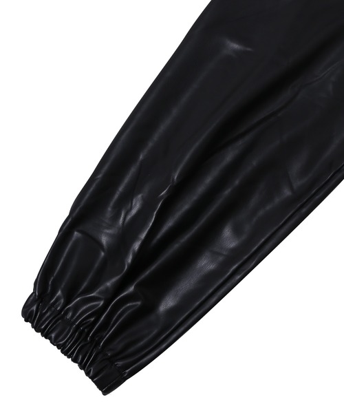 Figments（フィグメンツ）の「フード付き合皮ブルゾン（ブルゾン・レディース・ブラック・FREE）」の10枚目の写真