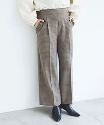 Perle Peche チェックパンツ