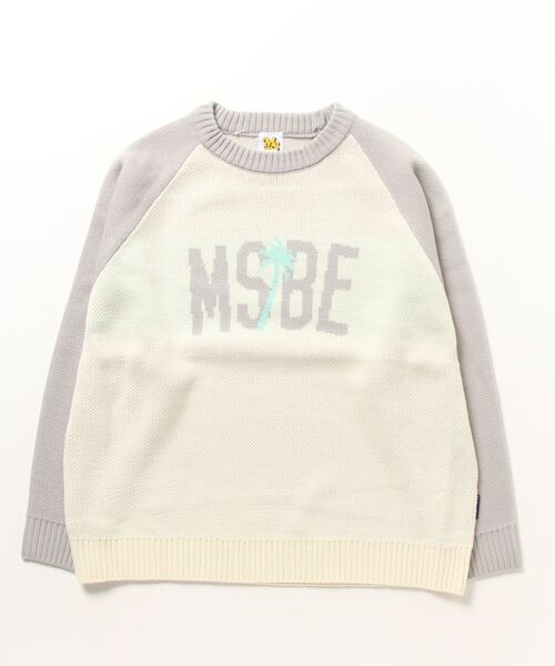 【セール】MSBE logo raglan knit pullover（ニット/セーター）｜My sugar Babe（マイシュガーベイブ）