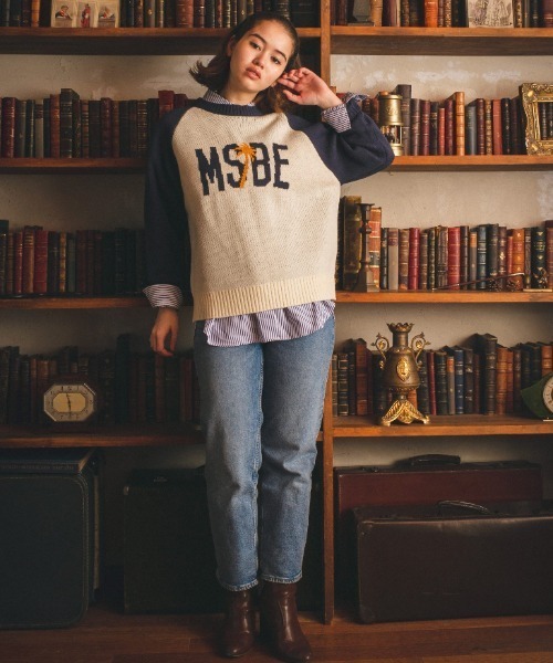 My sugar Babe（マイシュガーベイブ）の「MSBE logo raglan knit
