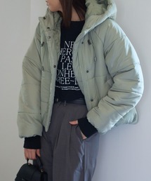 中綿ショートフードブルゾン
