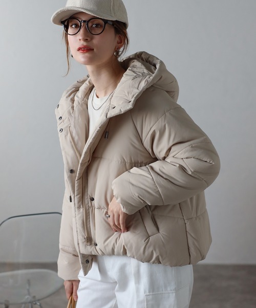 セール】中綿ショートフードブルゾン（ブルゾン）｜TRIANGLE PALETTE