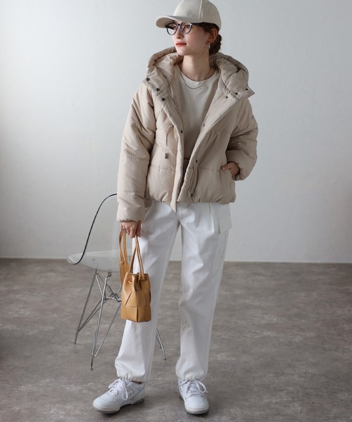 セール】中綿ショートフードブルゾン（ブルゾン）｜TRIANGLE PALETTE