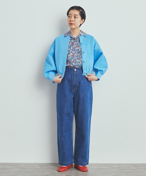 Dot＆Stripes CHILD WOMAN（ドットアンドストライプス　チャイルドウーマン）の「AMOSSAミラノリブパフスリーブ カーディガン（カーディガン/ボレロ・レディース・イエロー/サックスブルー/ピンク/ピンク系その他/グリーン/ブラウン/ピンク系その他2・FREE）」の12枚目の写真