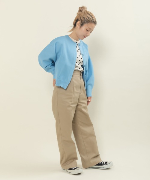 Dot&amp;Stripes CHILDWOMAN アモッサミラノリブカーディガン CHILD WOMAN - ＜Dot and Stripes＞AMOSSAミラノリブ BIGサイズ