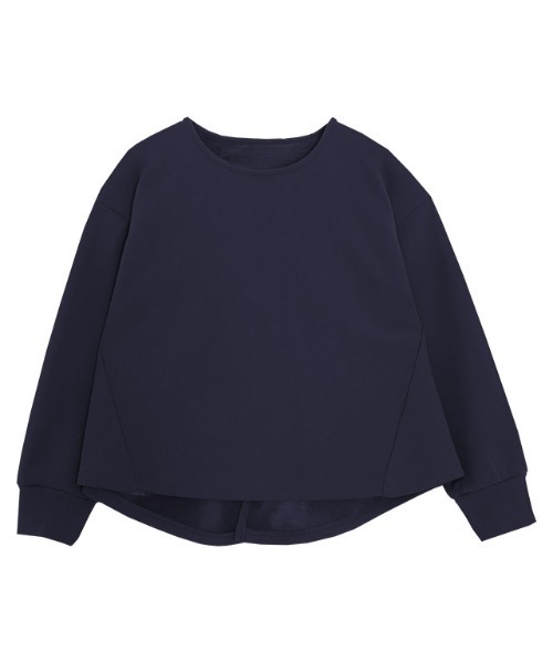 Pierrot(ピエロ)の「ペアスキンベロアバックスリットトップス(Tシャツ/カットソー・レディース・アイボリー/ネイビー/ベージュ系その他/ブラック・L/M)」の9枚目の写真