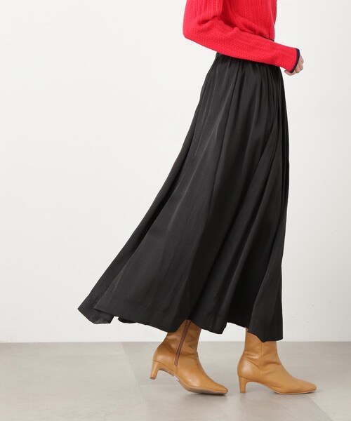 N.（N. Natural Beauty Basic）（エヌエヌナチュラルビューティーベーシック）の「◆シアーグリッターフレアスカート（スカート・レディース・イエロー/ブラック/クリーム・MEDIUM）」の9枚目の写真