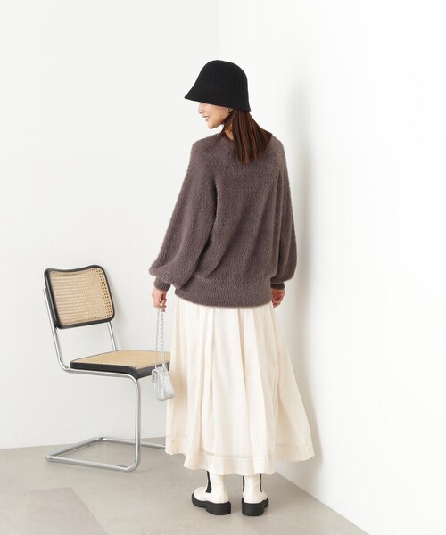 N.（N. Natural Beauty Basic）（エヌエヌナチュラルビューティーベーシック）の「◆シアーグリッターフレアスカート（スカート・レディース・イエロー/ブラック/クリーム・MEDIUM）」の15枚目の写真