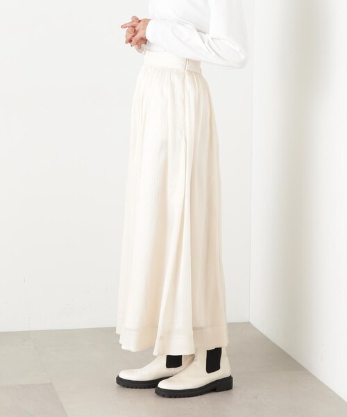 N.（N. Natural Beauty Basic）（エヌエヌナチュラルビューティーベーシック）の「◆シアーグリッターフレアスカート（スカート・レディース・イエロー/ブラック/クリーム・MEDIUM）」の19枚目の写真