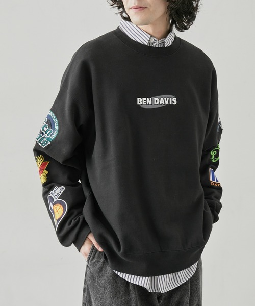 j.n.r.d(ジェー・エヌ・アール・ディー)の「【BENDAVIS別注】j.n.r.d/袖ワッペンクルーネックスウェット(スウェット・メンズ・ホワイト/グリーン/ブラック・L/LL/M)」の4枚目の写真