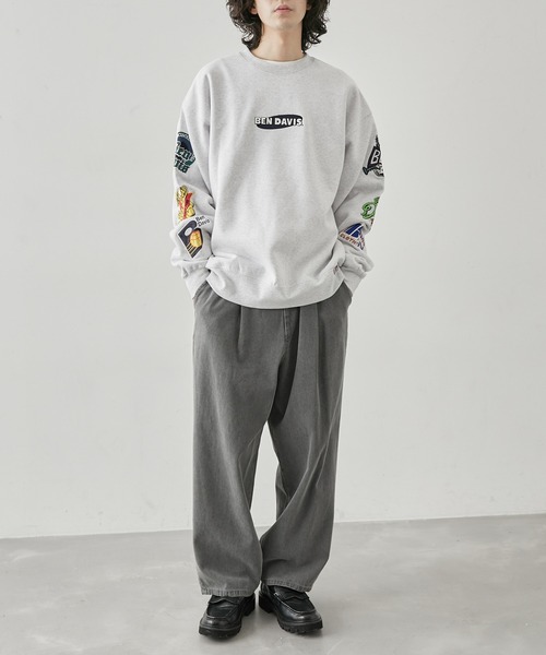 j.n.r.d(ジェー・エヌ・アール・ディー)の「【BENDAVIS別注】j.n.r.d/袖ワッペンクルーネックスウェット(スウェット・メンズ・ホワイト/グリーン/ブラック・L/LL/M)」の11枚目の写真