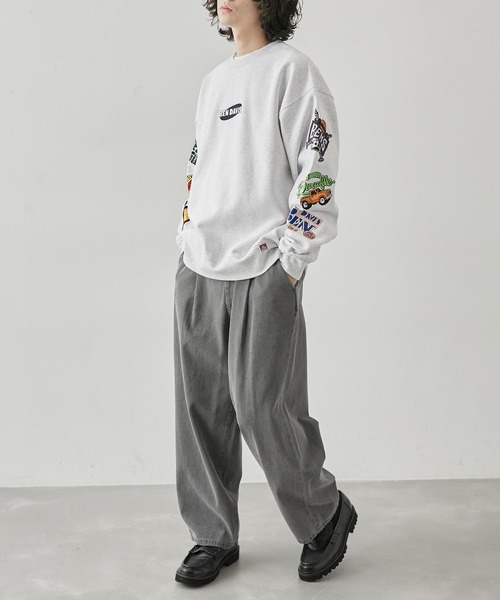 j.n.r.d(ジェー・エヌ・アール・ディー)の「【BENDAVIS別注】j.n.r.d/袖ワッペンクルーネックスウェット(スウェット・メンズ・ホワイト/グリーン/ブラック・L/LL/M)」の12枚目の写真