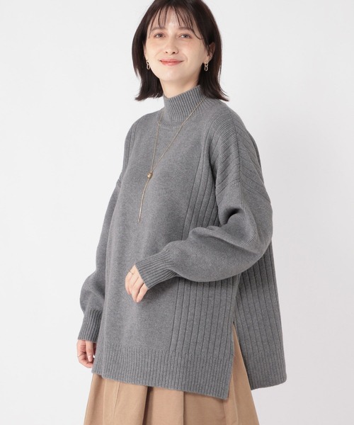 studio CLIP（スタディオクリップ）の「7ゲージ アソートハイネックプルオーバー（ニット/セーター・レディース・その他1/レッド/その他2/グレー・FREE）」の2枚目の写真