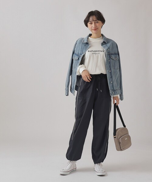 新品タグ付き　Eimee Law サイドライン　ナイロンパンツ 86112029b_b_21_500.jpg