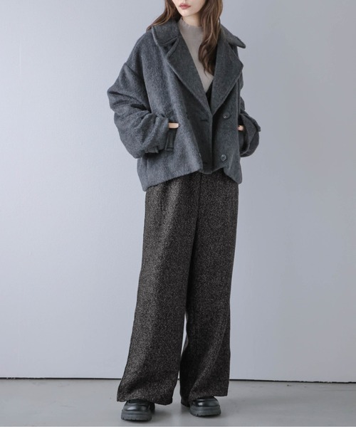 AMELY(エミリー)の「ツイード調オールインワン(つなぎ/オールインワン・レディース・ブラウン/ブラック/グレー・M/L)」の7枚目の写真